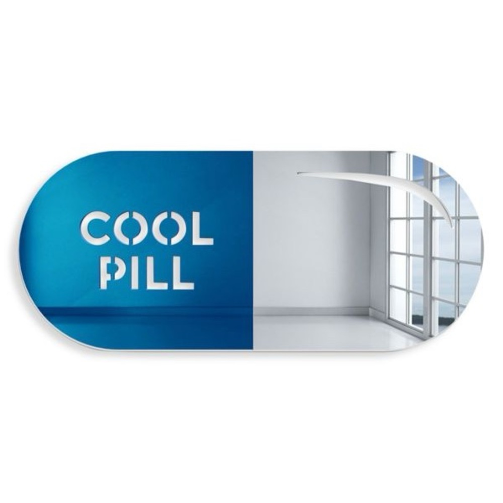 Cool Pill Blue and White Wall Art